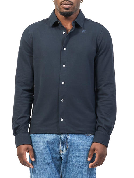 Camicia Timothee Pique K-Way Uomo - Blu