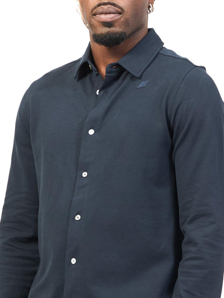 Camicia Timothee Pique K-Way Uomo - Blu