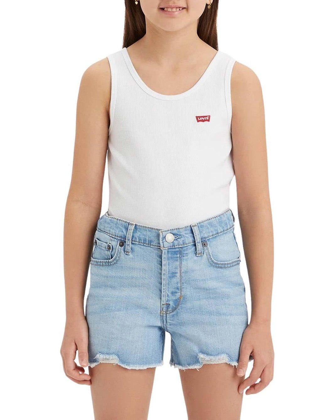 Canottiera Levisjr Bambina - Bianco