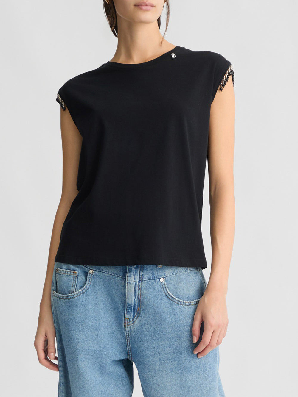 T-Shirt Liu Jo White Donna - Nero