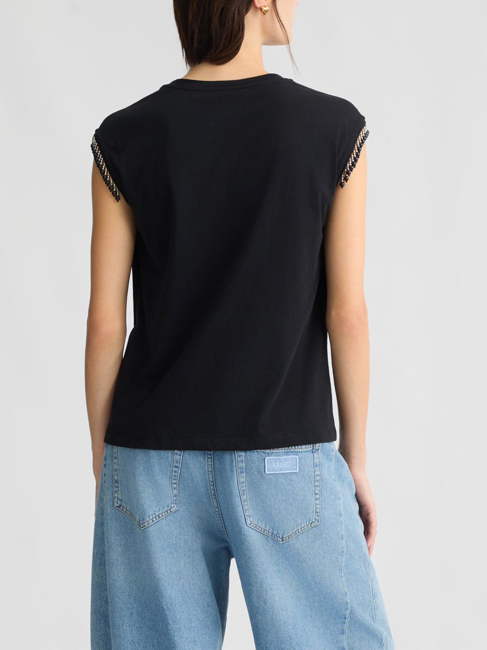 T-Shirt Liu Jo White Donna - Nero
