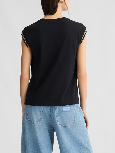 T-Shirt Liu Jo White Donna - Nero
