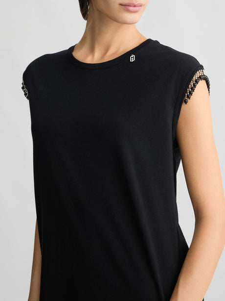 T-Shirt Liu Jo White Donna - Nero
