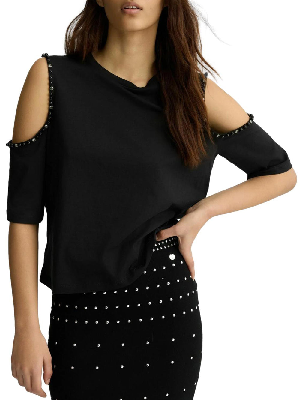 T-Shirt Liu Jo White Donna - Nero