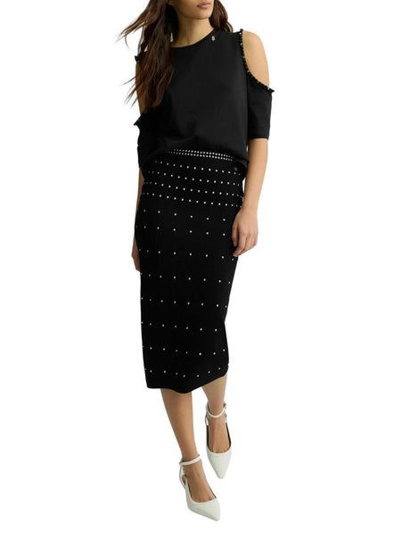 T-Shirt Liu Jo White Donna - Nero