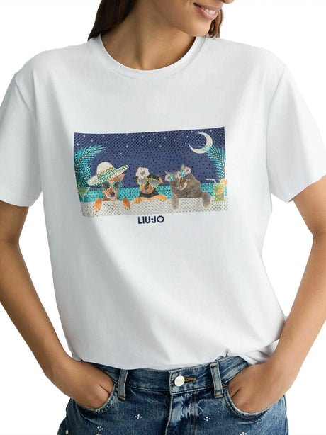 T-Shirt Liu Jo White Donna