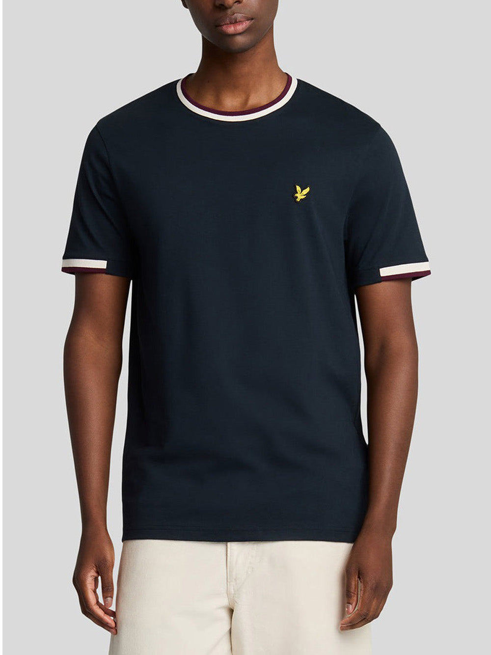 T-Shirt Half Tipped Lyle & Scott Uomo - Blu