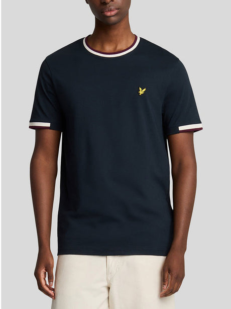 T-Shirt Half Tipped Lyle & Scott Uomo - Blu