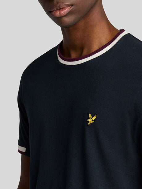 T-Shirt Half Tipped Lyle & Scott Uomo - Blu