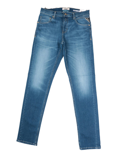 Jeans Slim Tapered Replay Uomo - Blu