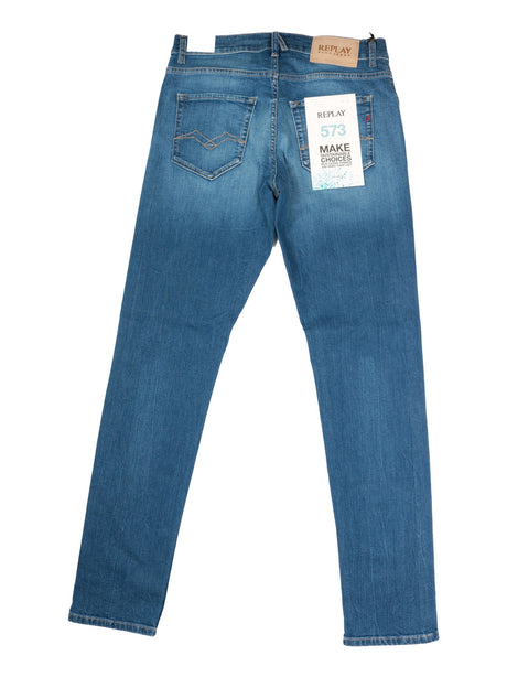 Jeans Slim Tapered Replay Uomo - Blu