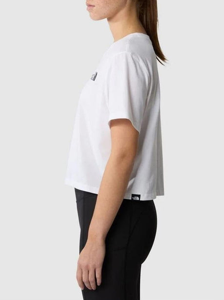 T-Shirt The North Face Simple Dome Cropped Donna - Bianco
