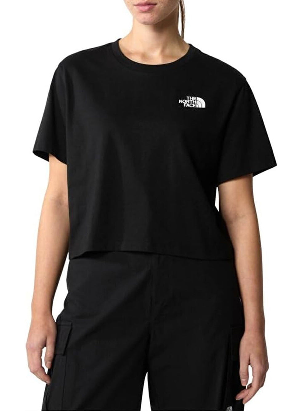 T-Shirt The North Face Simple Dome Cropped Donna - Nero