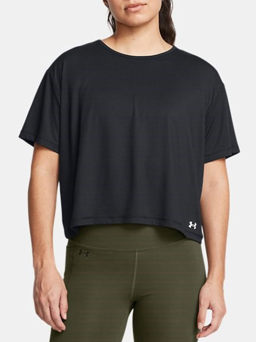 T-Shirt Motion Ss Under Armour Donna - Nero