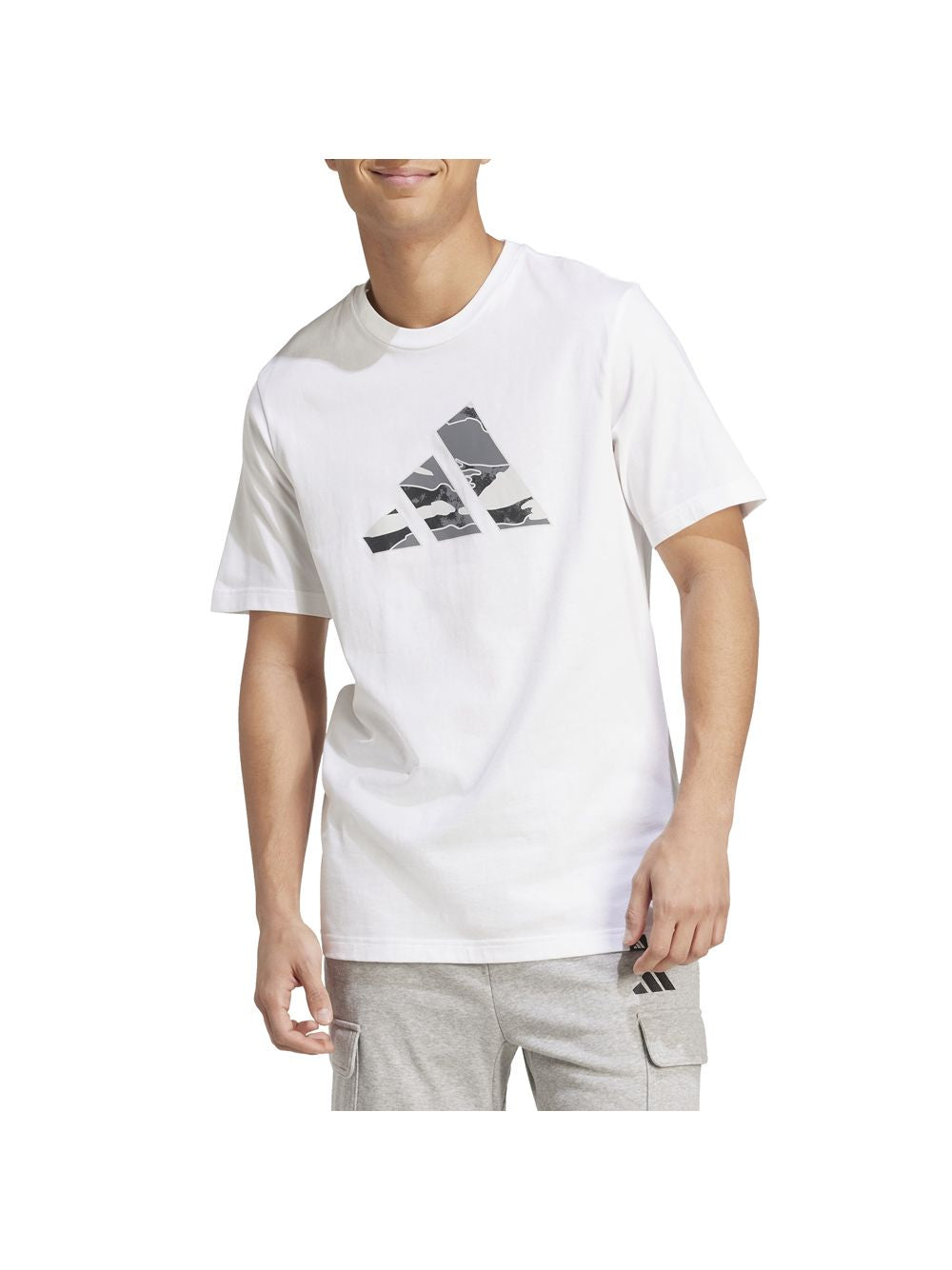 T-shirt Adidas CAMO LOGO Uomo - Bianco