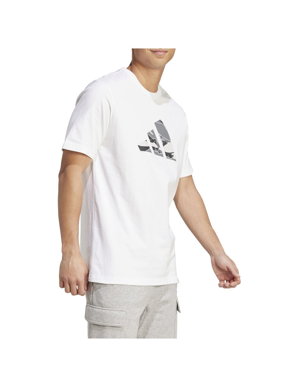 T-shirt Adidas CAMO LOGO Uomo - Bianco