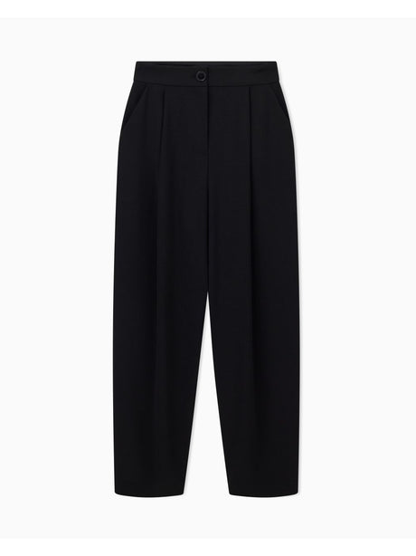 Pantalone Armani Twill pleated trousers Donna - Nero