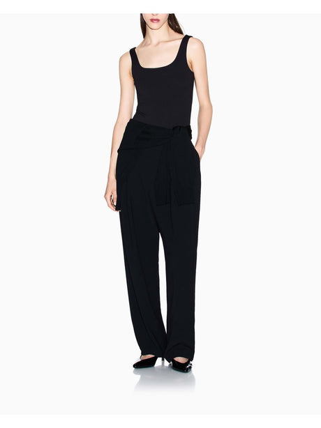 Pantalone Armani Twill pleated trousers Donna - Nero