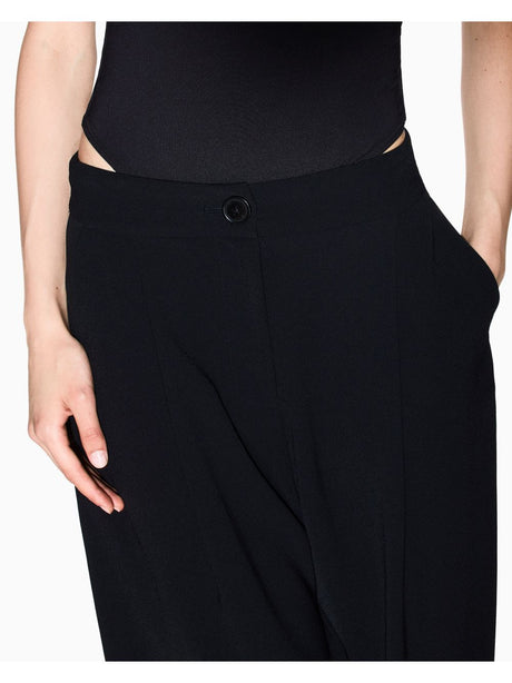 Pantalone Armani Twill pleated trousers Donna - Nero