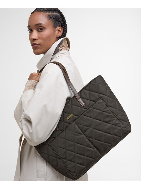 Borsa Barbour quilted tote Donna - Oliva
