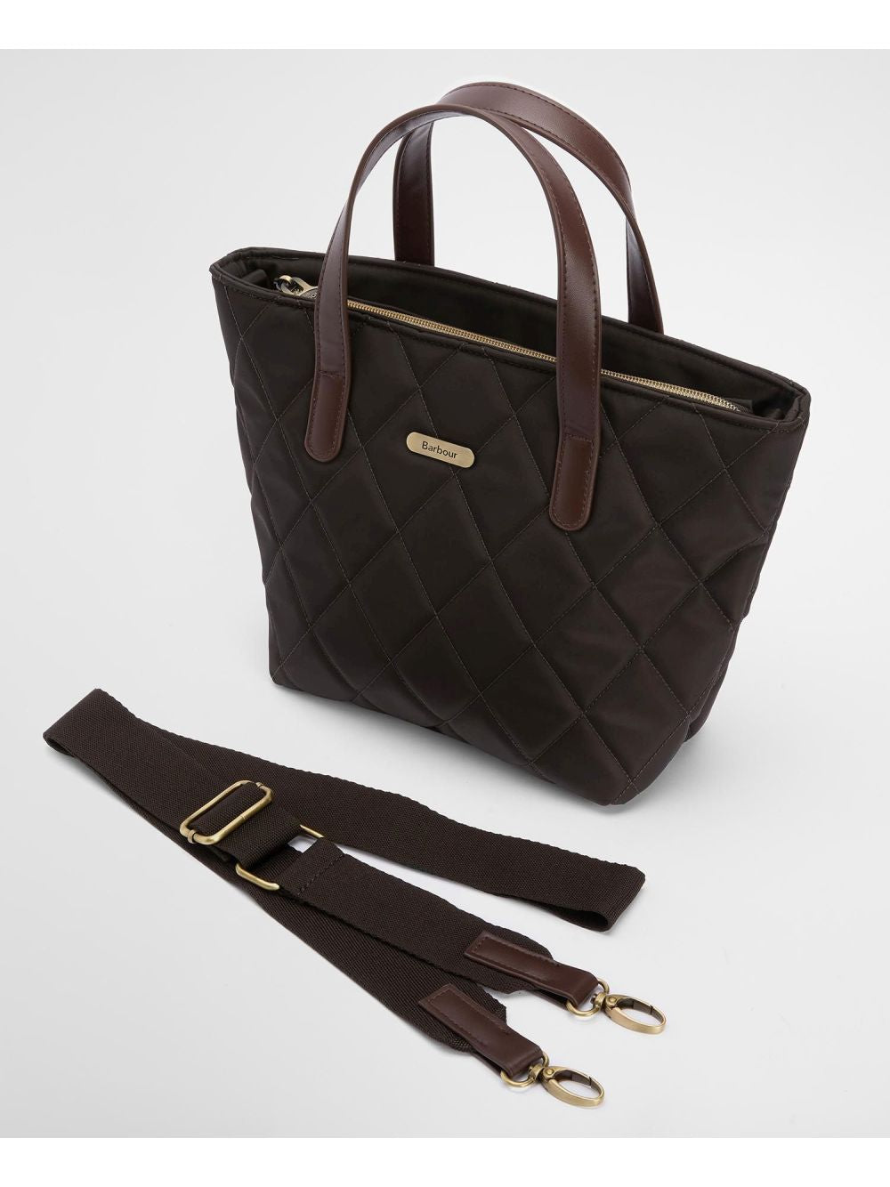 Borsa Barbour mini quilted tote Donna - Oliva