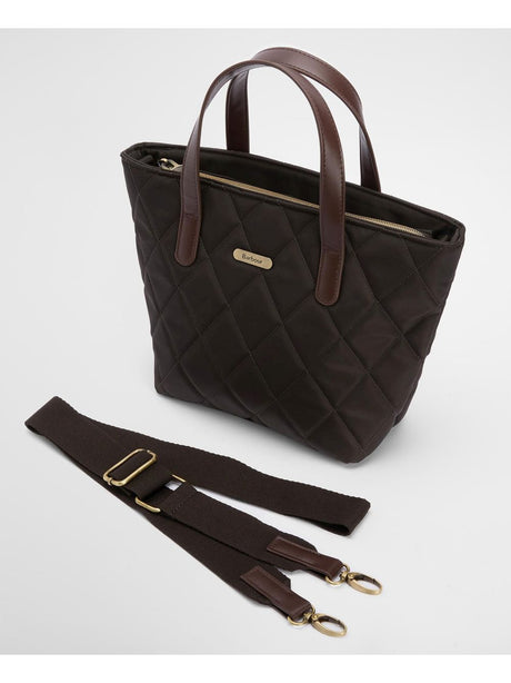 Borsa Barbour mini quilted tote Donna - Oliva
