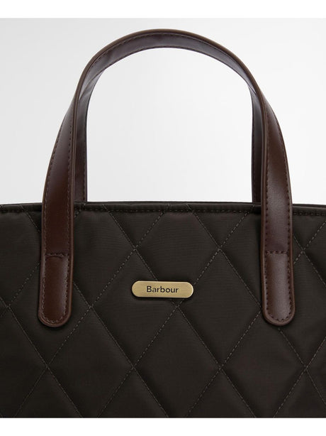 Borsa Barbour mini quilted tote Donna - Oliva
