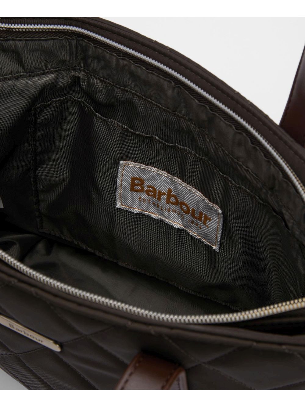 Borsa Barbour mini quilted tote Donna - Oliva