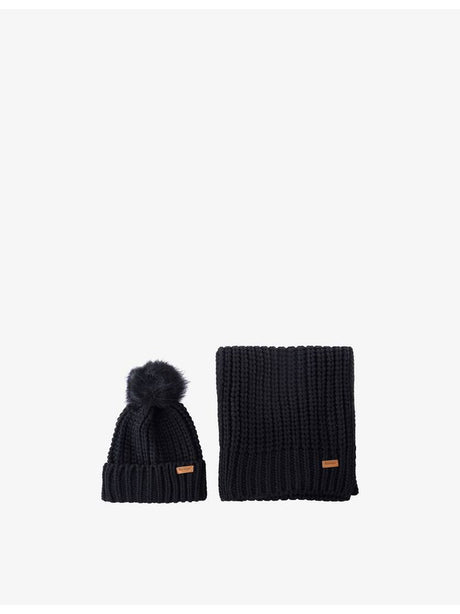 Set Barbour salturn beanie & scarf Donna - Nero