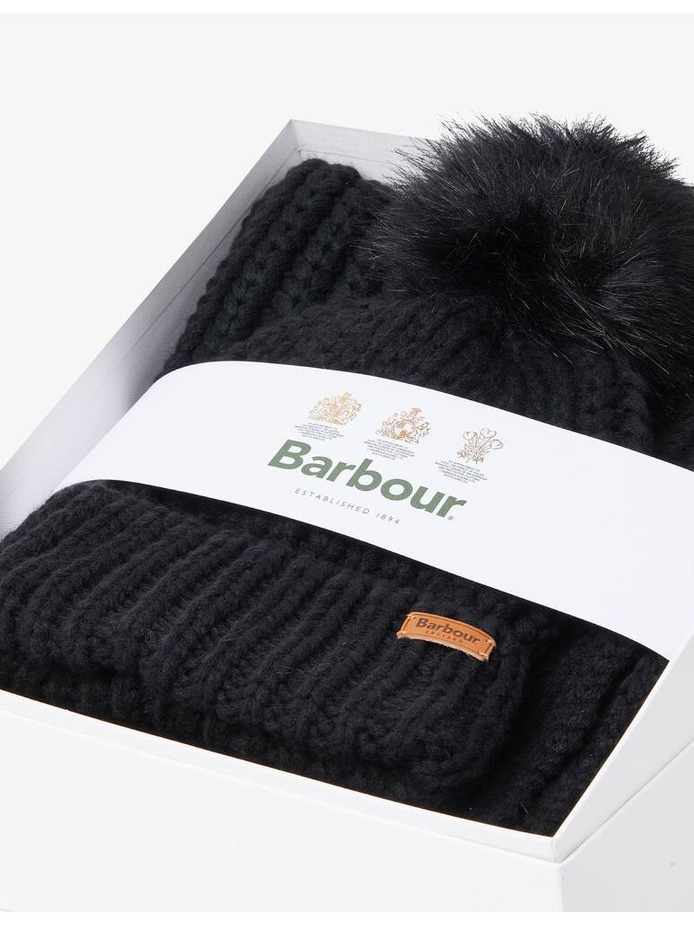 Set Barbour salturn beanie & scarf Donna - Nero