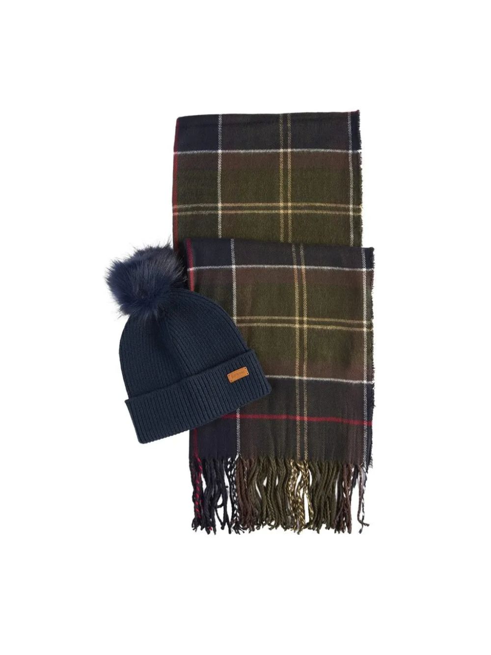 Set Barbour dover beanie & hailes scarf Donna - Multicolore
