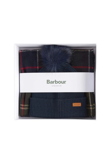 Set Barbour dover beanie & hailes scarf Donna - Multicolore