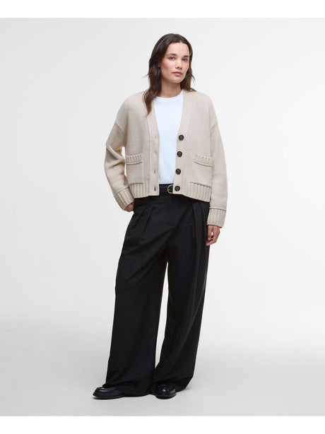 Pullover Barbour fave knitted Donna - Bianco