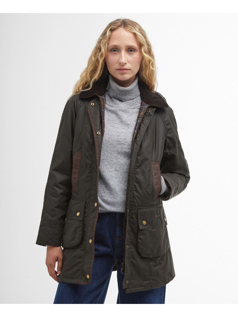 Giubbotto Barbour bower wax Donna - Oliva