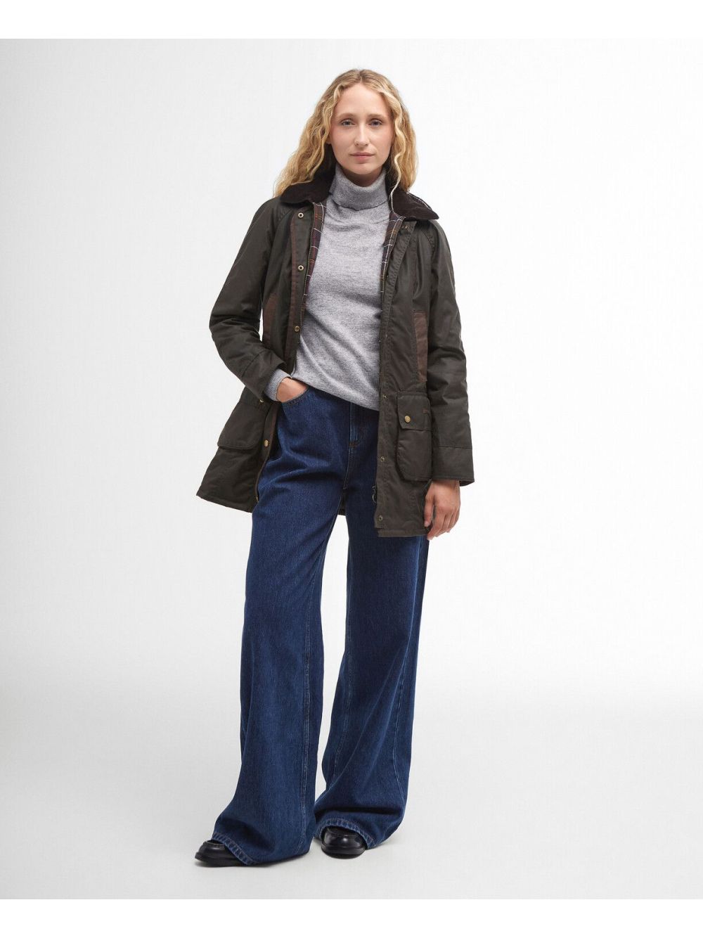 Giubbotto Barbour bower wax Donna - Oliva