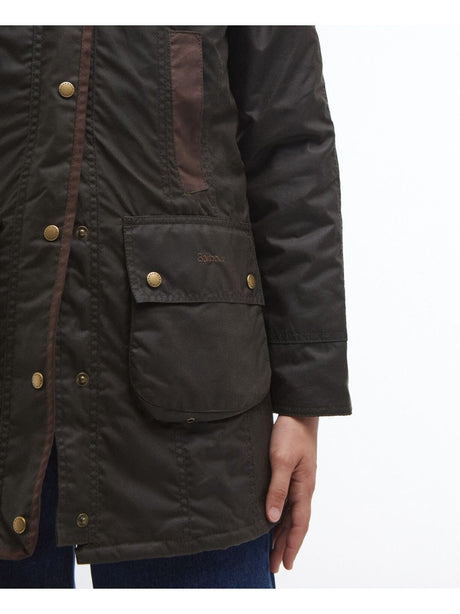 Giubbotto Barbour bower wax Donna - Oliva
