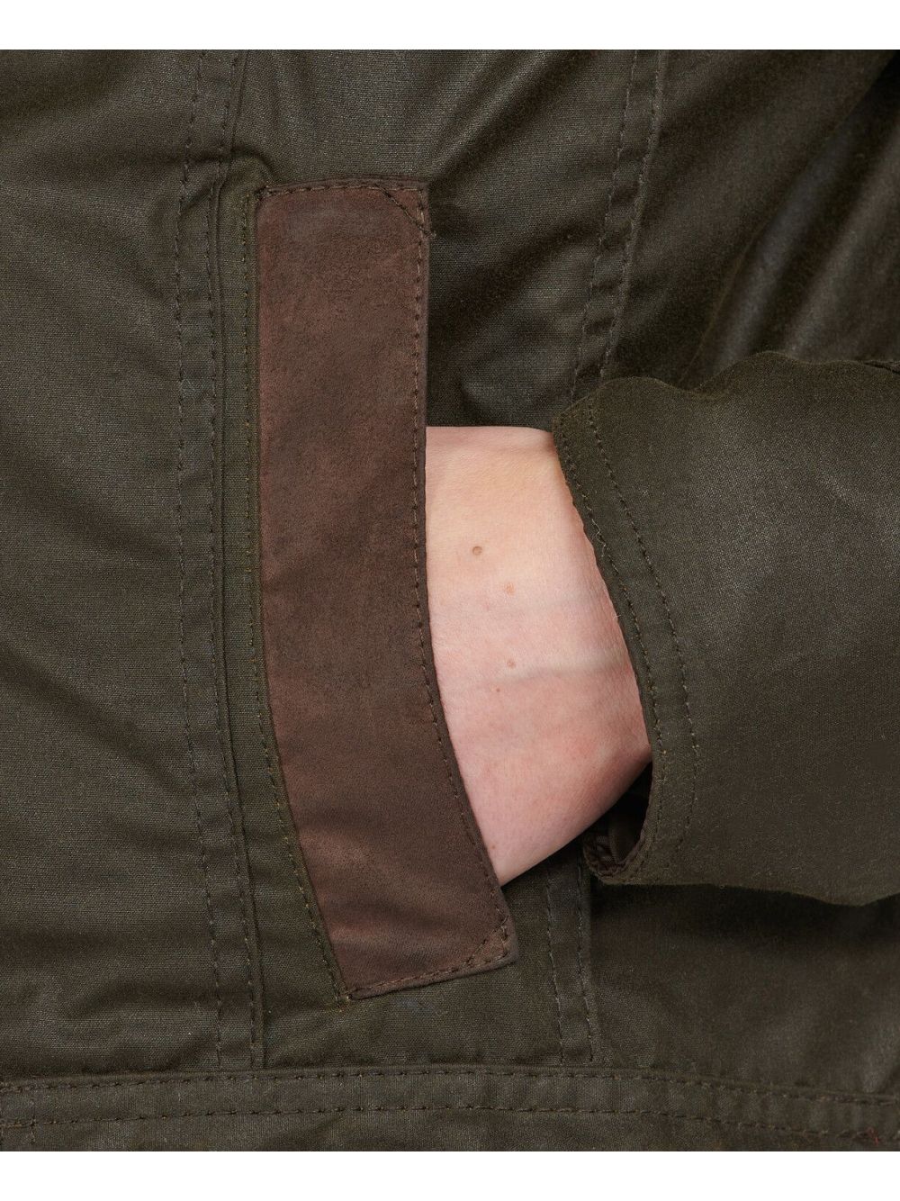 Giubbotto Barbour bower wax Donna - Oliva