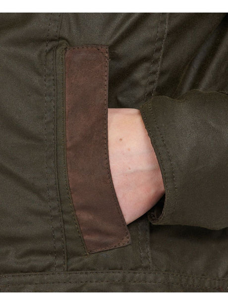 Giubbotto Barbour bower wax Donna - Oliva