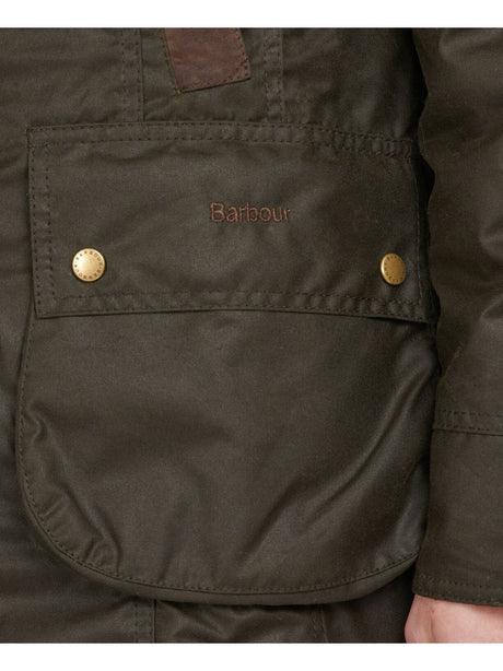Giubbotto Barbour bower wax Donna - Oliva