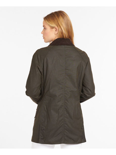 Giubbotto Barbour classic beadnell wax Donna - Oliva
