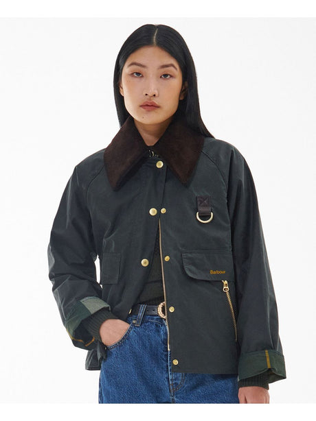 Giubbotto Barbour catton wax Donna - Marrone