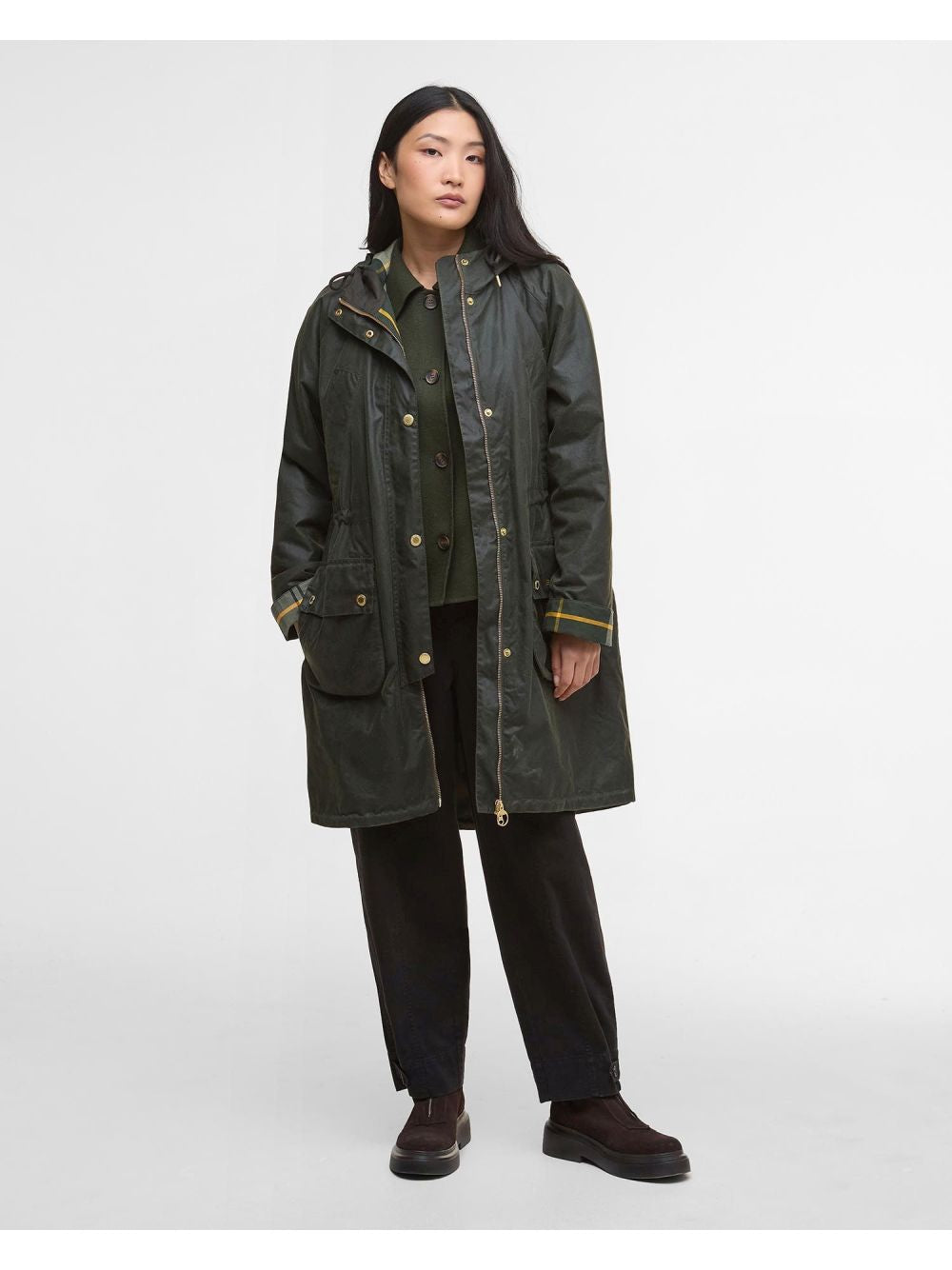 Parka Barbour marcy wax Donna - Verde
