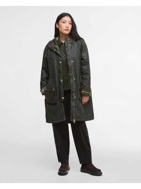Parka Barbour marcy wax Donna - Verde