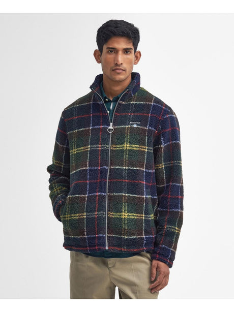Felpa Barbour tartan fleece zip Uomo - Multicolore