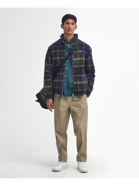 Felpa Barbour tartan fleece zip Uomo - Multicolore