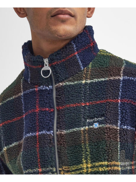 Felpa Barbour tartan fleece zip Uomo - Multicolore