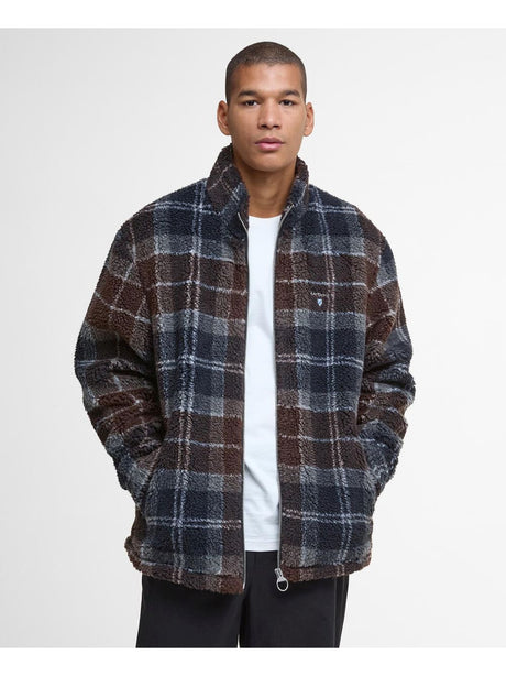 Felpa Barbour tartan fleece zip Uomo - Multicolore