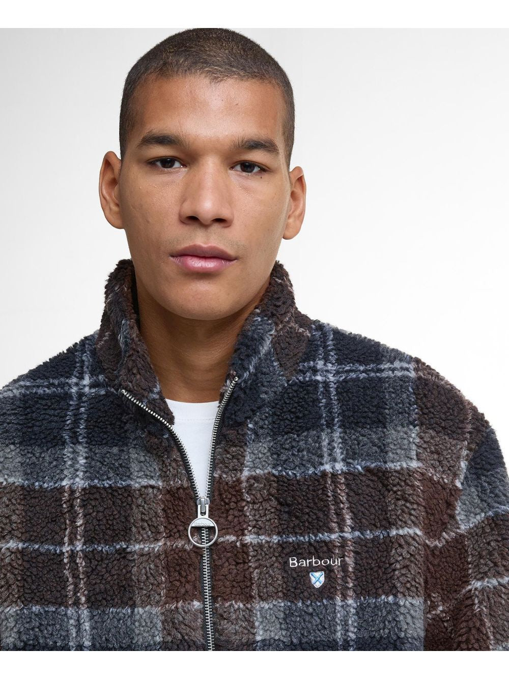 Felpa Barbour tartan fleece zip Uomo - Multicolore