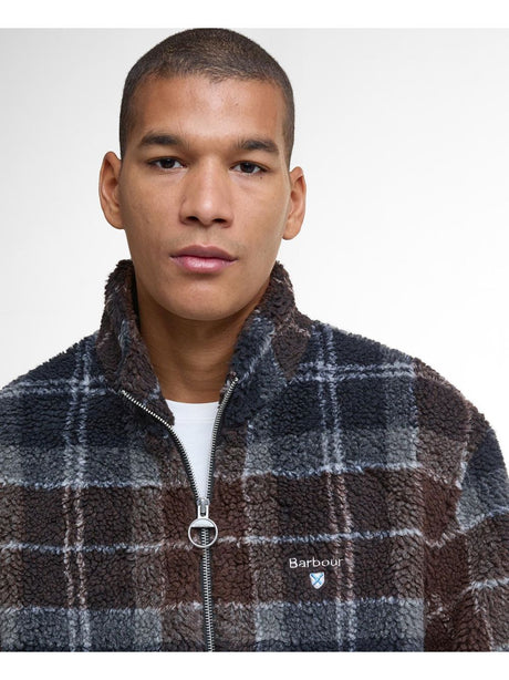 Felpa Barbour tartan fleece zip Uomo - Multicolore