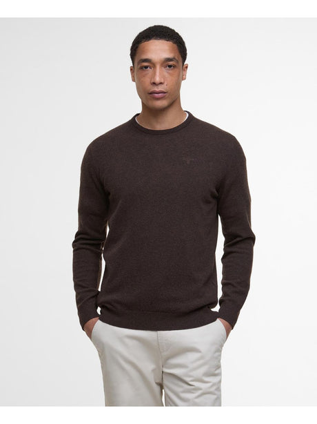 Pullover Barbour essential l/woll Uomo - Nero